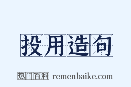 投用造句是什么意思的图片